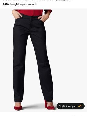 Lee Women's Black Straight-Leg Trousers